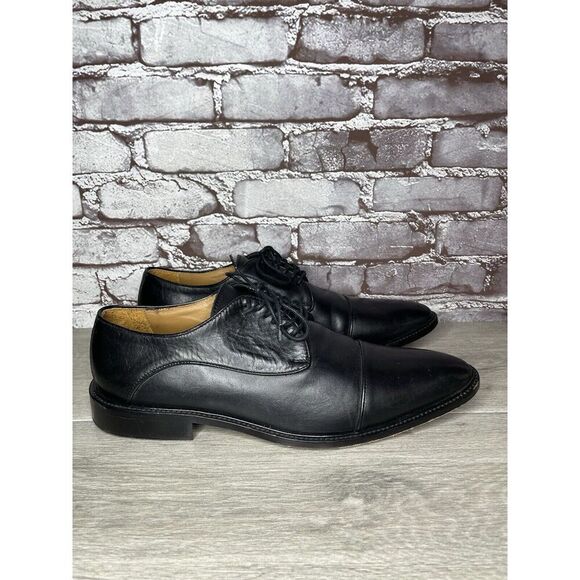 Wall+Water Black Leather Cap Toe Brogue Oxfords Shoes Men’s Sz 13M US/46EU Italy main image 16